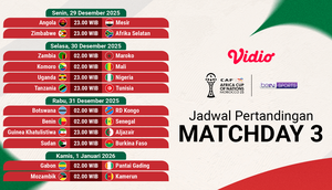 Simak Jadwal Live Streaming AFCON Pekan ke-3, Tayang di Vidio