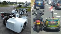 Modifikasi sepeda motor dengan sespan (Sumber: Instagram/fuckyourbikesucks)