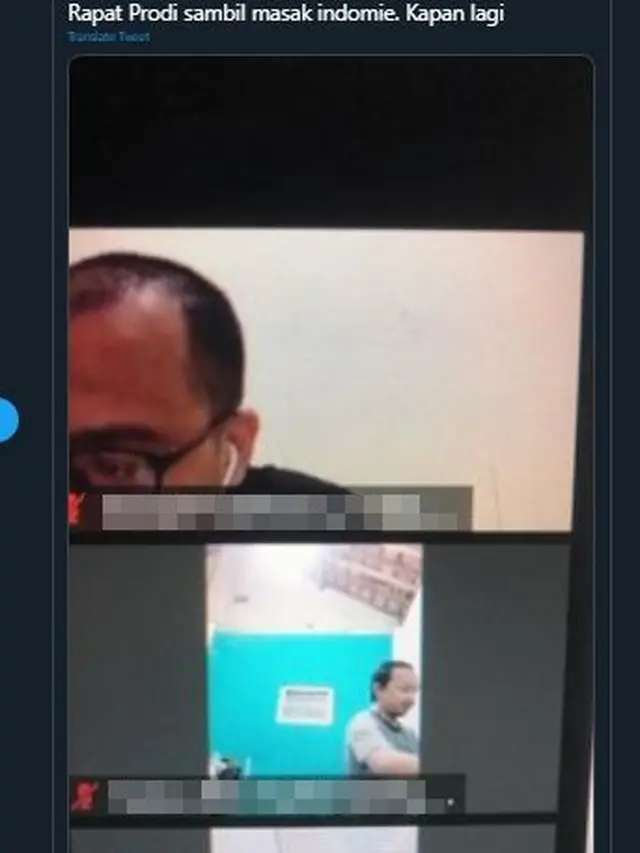 5 Potret Kocak Orang Tua Rapat Online Sambil Masak Ini Bikin Ketawa