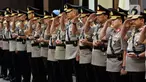 Perwira Tinggi Polri mengikuti upacara sertijab Kepala Divisi Hubungan Internasional Polri dan sejumlah Kapolda di Rupatama Mabes Polri, Selasa (11/2/2020). Kapolri Jenderal Idham Azis memimpin 8 Kapolda yang dirotasi dan pejabat utama lain untuk melafalkan sumpah jabatan. (Liputan6.com/Johan Tallo)