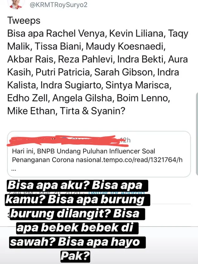 Unggahan Rachel Vennya. (Foto: Instagram @rachelvennya)