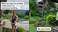 Turis Pesan Vila di Bali, Saat Tiba Ternyata Bangunan Terbengkalai (Tangkapan Layar TikTok/atypical_adventure)