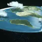Ilutrasi bumi datar. (Sumber prince.org)