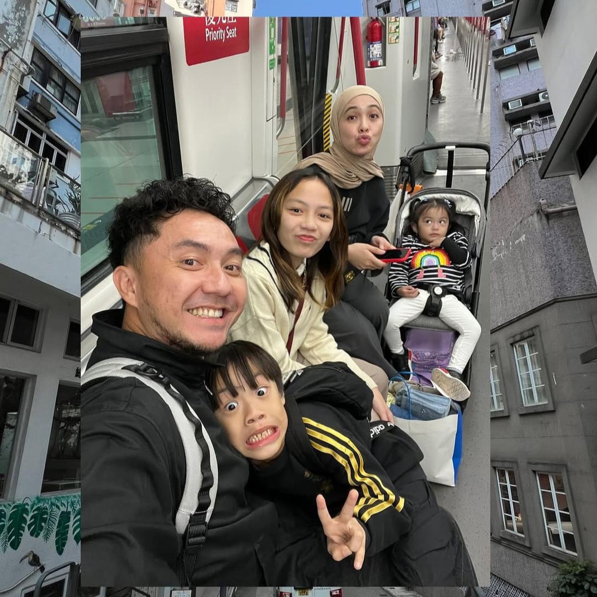 Momen Ananda Omesh dan Dian Ayu Lestari Ajak Anak Liburan ke Hongkong