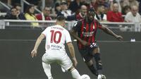 Aksi Fikayo Tomori di laga Serie A antara Milan vs Monza di San Siro, Minggu 25 Mei 2025 (Alberto Mariani/LaPresse via AP)