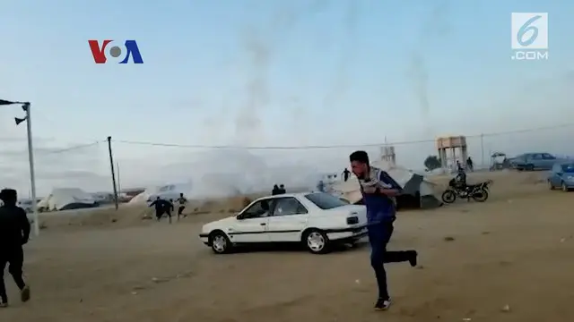 VIDEO: Kepanikan Jalur Gaza Saat Diserang Drone Israel