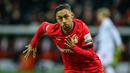 4. Karim Bellarabi (Bayer Leverkusen) – Pemain asal Jerman yang bermain untuk Bayer Leverkusen ini berada di posisi keempat sebagai pemain tercepat di dunia. Karim Bellarabi memiliki kecepatan 35.27km/jam. (AFP/Sascha Schuermann)