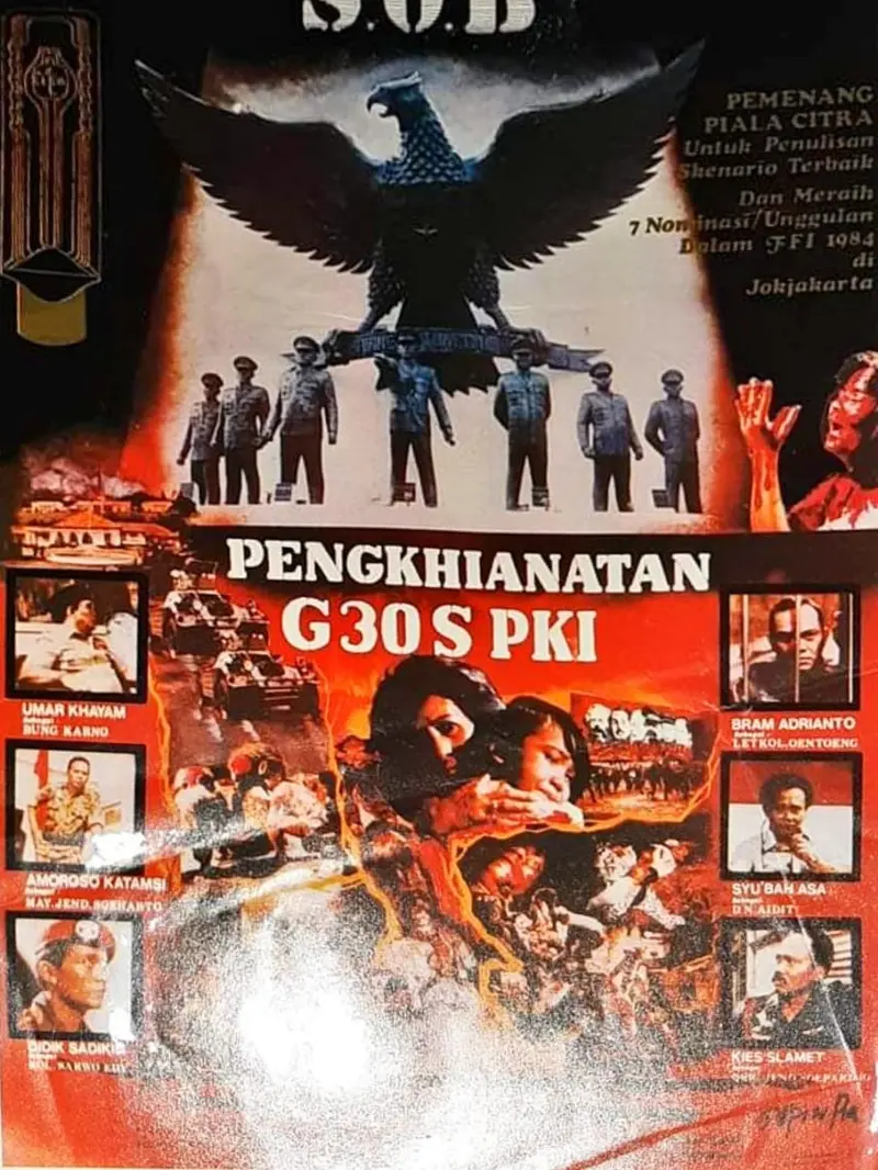 Poster film Pengkhianatan G30S/PKI. (Foto: Koleksi Pribadi Daniel Irawan)