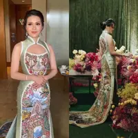 Sangit atau acara lamaran dalam budaya Tionghoa dari pasangan Fritz Hutapea dan Cheon Giovani digelar pada Sabtu, 8 Juli 2023 di Bali. [Foto: IG/gv.gabriellavania].