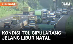 Dua hari menjelang perayaan Natal, arus kendaraan di ruas Tol Cipularang, Purwakarta, Jawa Barat, terpantau ramai cenderung padat, Selasa.