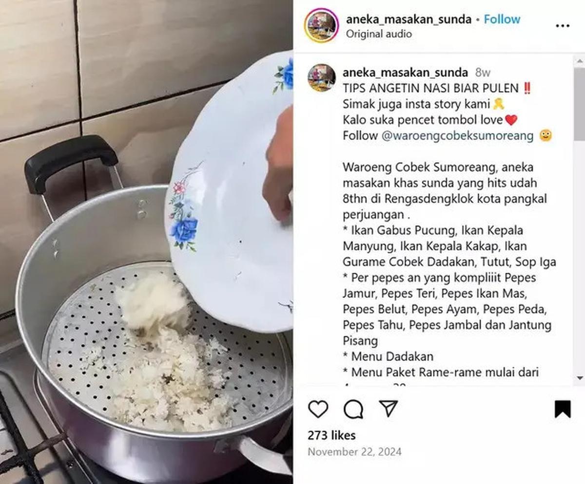 Cara Menghangatkan Nasi Sisa agar Pulen dan Wangi