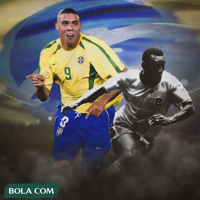 Ilustrasi - Ronaldo dan Pele Brazil