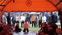 Presiden Jokowi bertemu korban banjir lahar dingin di Kabupaten Agam. (Liputan6.com/ ist)