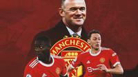 Manchester United - Eric Bailly, Wayne Rooney, Nemanja Matic (Bola.com/Adreanus Titus)