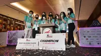 Belletron Era mengalahkan Evos Lynx di grand final Piala UniPin Ladies Series MLBB 2021 dengan skor ketat 3-2. (dok. Belletron Era)