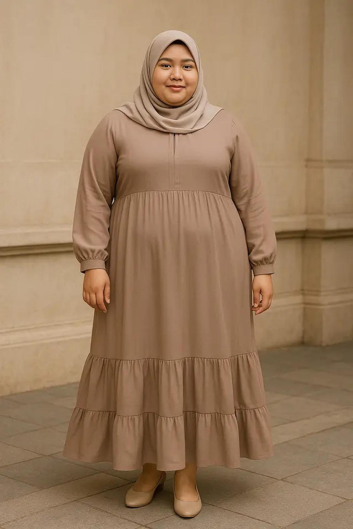 5 Model Gamis Simple tapi Mewah untuk Orang Gemuk, Cocok untuk Acara Formal dan Santai di 2025