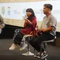 Sutradara dan penulis naskah Kamila Andini membagikan tips untuk pembuatan film ke sineas muda, dalam acara Grand Launching iForte Festival Film Palembang di CGV Social Market Palembang Sumsel (Dok. Humas iForte / Nefri Inge)