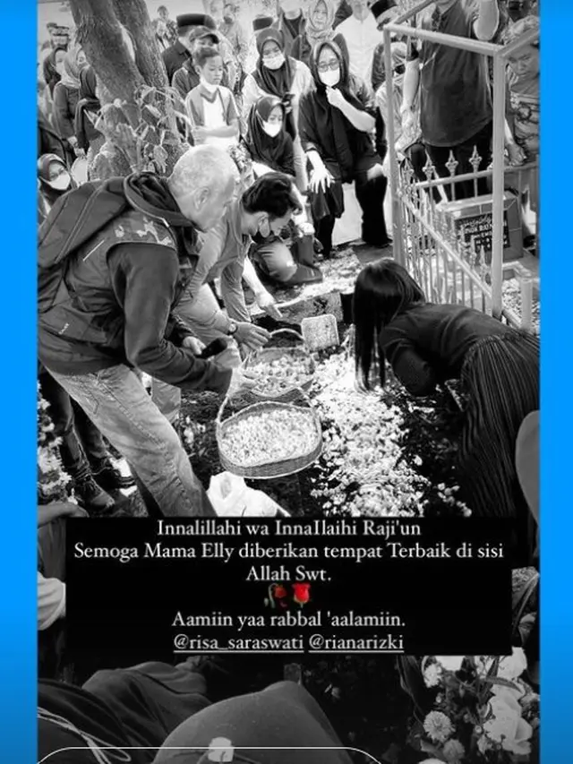 Risa Saraswati saat mengumumkan sang ibunda meninggal dunia. (Instasgram @risa_saraswati)