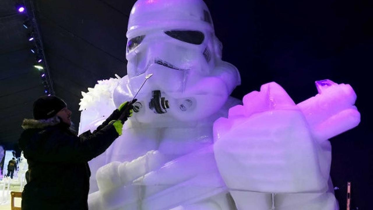 Uniknya para karakter tokoh "Star Wars" terbuat dari es