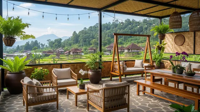 Inspirasi Teras Rumah Nuansa Pedesaan Modern