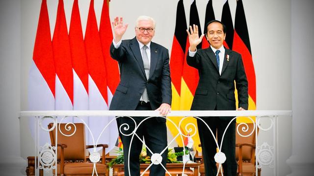 Momen Jokowi Sambut Presiden Jerman di Istana Bogor