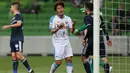 Yoshito Okubo yang kini berusia 41 tahun dan belum lama pensiun bersama Cerezo Osaka pada Februari 2022 total mencetak 191 gol dari 477 laga hingga tercatat sebagai top skor sepanjang masa J1 League yang kini menginjak musim ke-30. (AFP/Con Chronis)