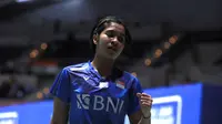 Ester Nurumi Tri Wardoyo&nbsp;lolos ke perempat final Kejuaraan Dunia Junior 2022. Tunggal putri Indonesia ini menang atas wakil Jepang Mihane Endo 21-13 dan 21-16 pada babak 16 besar di Palacio de Deportes de Santander, Santander, Spanyol, Kamis (27/10). (foto: PBSI)