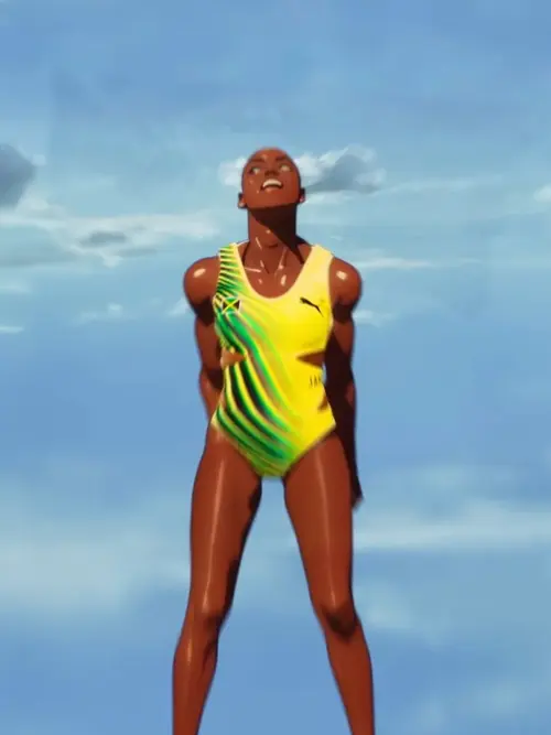 <p>Seragam&nbsp;kontingen Jamaica&nbsp;di Olimpiade Paris 2024 rancangan Puma. (dok. Instagram @puma/https://www.instagram.com/p/C5p14TINC2b/)</p>