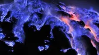 Ilustrasi blu fire kawah Gunung Ijen (Istimewa)