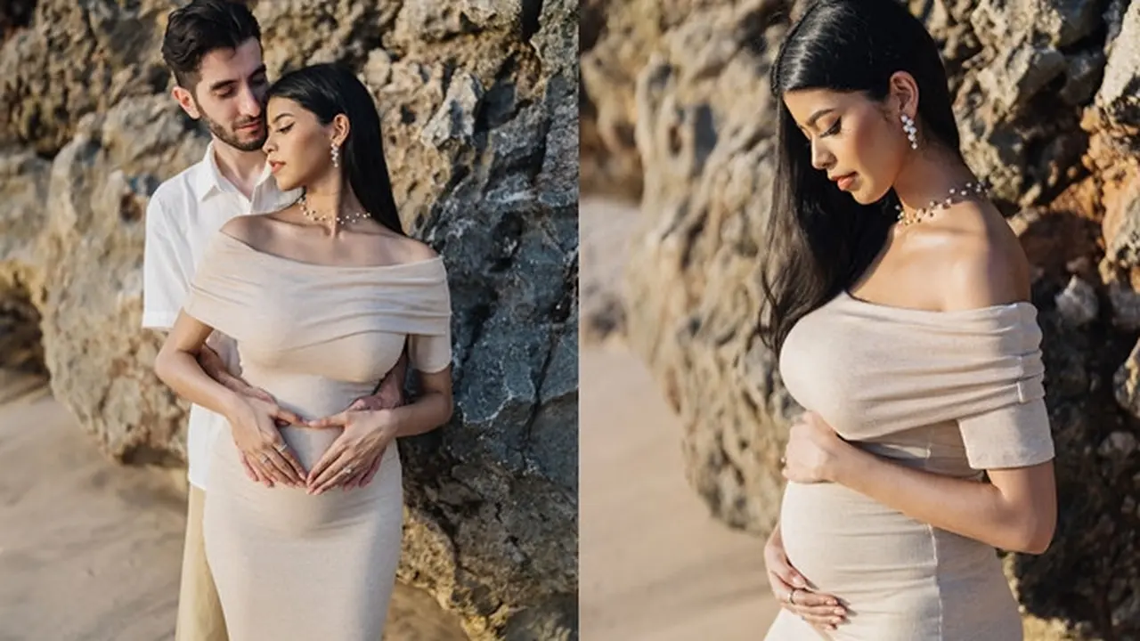7 Potret Maternity Shoot Jharna Bhagwani di Kehamilan Pertama, Tampil Romantis di Pantai