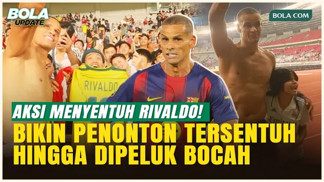 Momen Langka! Rivaldo Diserbu Penonton hingga Dipeluk Fans Cilik Real Madrid