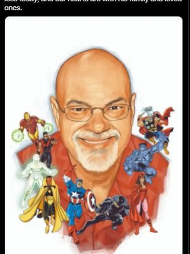 Ucapan duka untuk kematian George Perez dari Marvel. (Twitter/ Marvel)