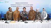 Konfrensi pers paparan kinerja kuartal I 2023 PT Bank Syariah Indonesia Tbk (BRIS), Kamis (27/4/2023). (Foto: Bank Syariah Indonesia)