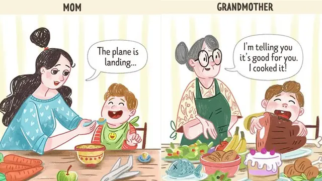 Ibu akan menyiapkan makanan itu-itu saja, namun jika bersama nenek kamu akan dihidangkan dengan berbagai macam makanan.