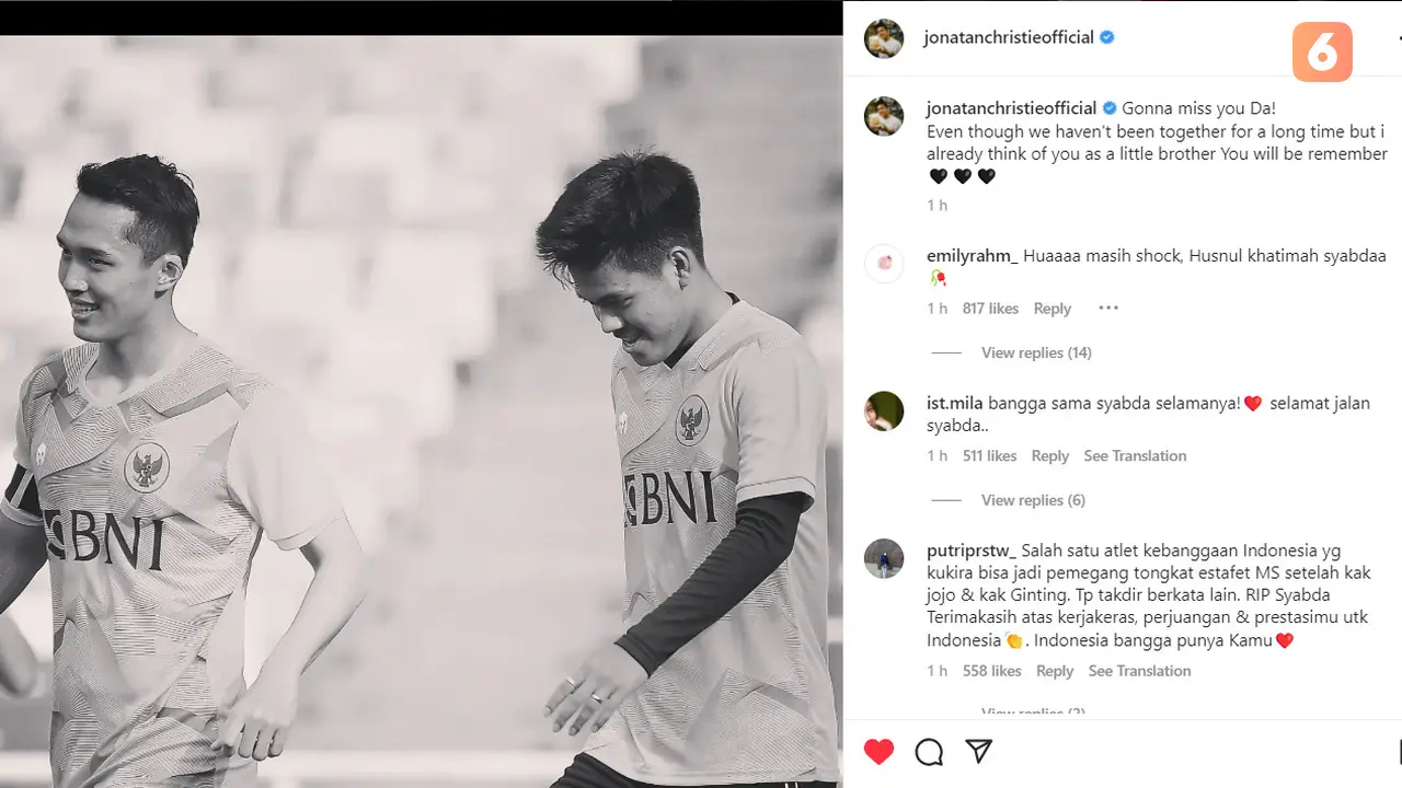 Jonatan Christie berduka cita atas meninggalnya Syabda Perkasa Belawa