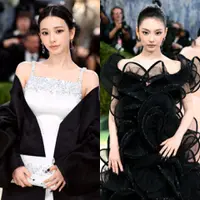 Karina dan Ningning aespa debut di Met Gala 2026. Photo by DIMITRIOS KAMBOURIS / GETTY IMAGES NORTH AMERICA / GETTY IMAGES VIA AFP/Photo by MIKE COPPOLA / GETTY IMAGES NORTH AMERICA / GETTY IMAGES VIA AFP