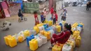 Saat ini, jutaan orang atau hampir seluruh penduduk Gaza menghadapi berbagai tingkatan krisis kerawanan pangan, serta angka malanutrisi terus meningkat. (Eyad BABA/AFP)