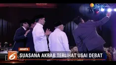 Debat perdana capres dan cawapres yang berlangsung di Hotel Bidakara, Jakarta, berjalan lancar.