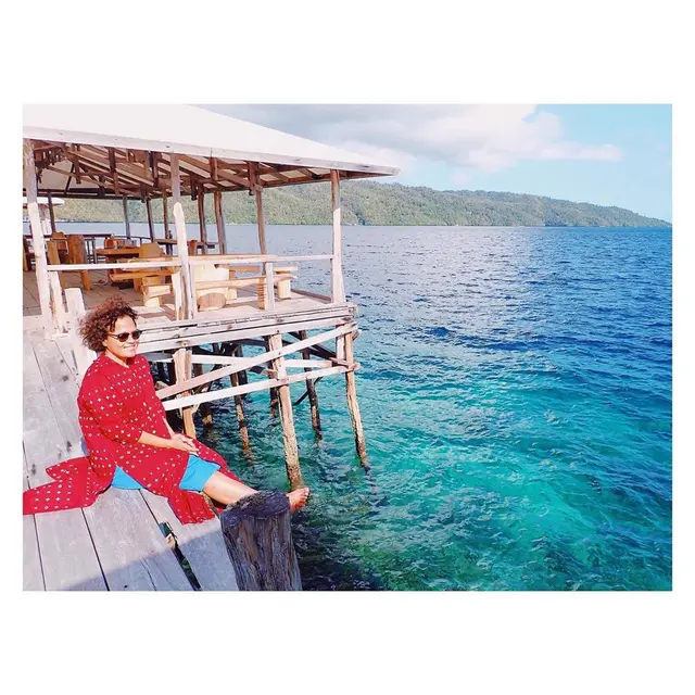 Mira Lesmana di Raja Ampat, Papua Barat. (Foto: Dok. Instagram @mirles)
