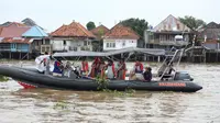 Kementerian Perhubungan melaksanakan Gerakan Bersih Laut dan Pantai di wilayah Distrik Navigasi Kelas I Palembang pada Selasa (13/9)