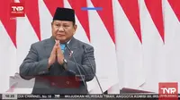 Presiden Prabowo Subianto dalam Sidang Tahunan MPR RI dan Sidang Bersama DPR RI - DPD RI, di Gedung Nusantara DPR RI, Jakarta, Jumat (15/8/2025). Dia mengungkapkan tujuan kemerdekaan Republik Indonesia. Diantaranya adalah masyarakat terlepas dari kemiskinan, kelaparan, dan penderitaan.