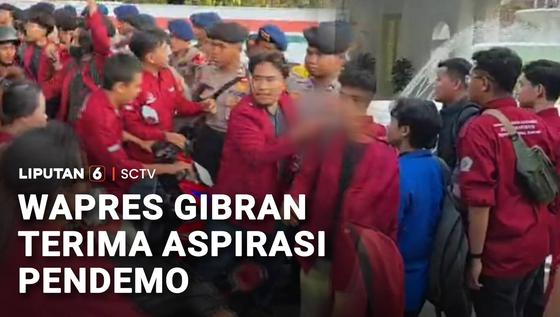 Setelah Aksi Ricuh, Gibran Akhirnya Temui Mahasiswa