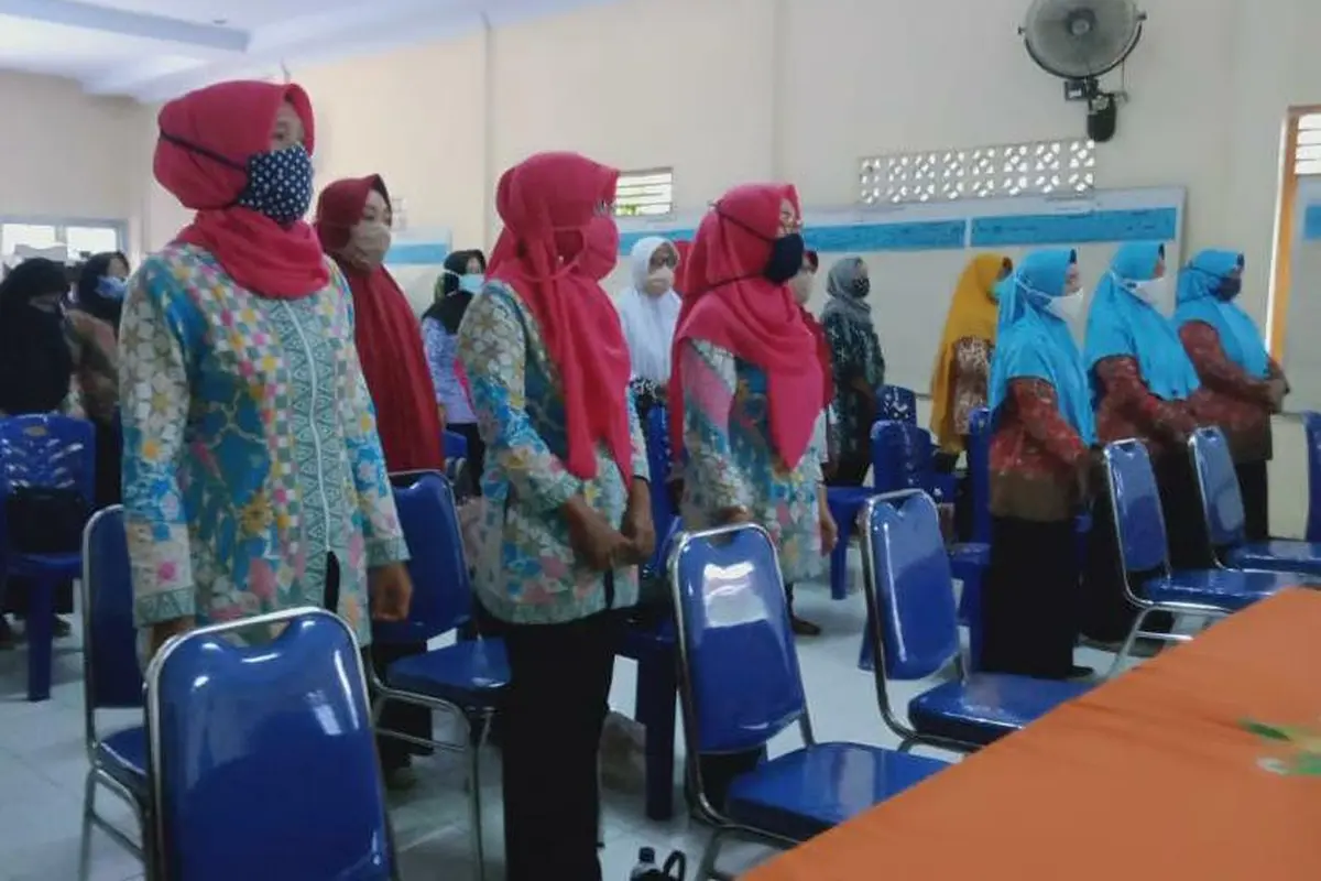Emak-emak PKK di Kelurahan Karangboyo, Kecamatan Cepu, Kabupaten Blora (Liputan6.com/Ahmad Adirin)