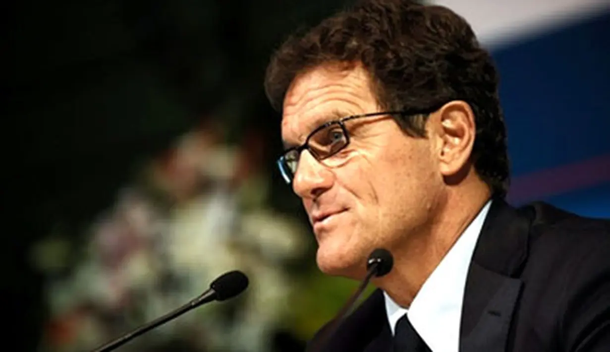 England's football manager Fabio Capello speaks during a press conference at the Radisson hotel in Bangkok on July 25, 2008. Capello will hold a clinic with Thai coaches and children during a three-day visit in Bangkok. AFP PHOTO/ NICOLAS ASFOURI