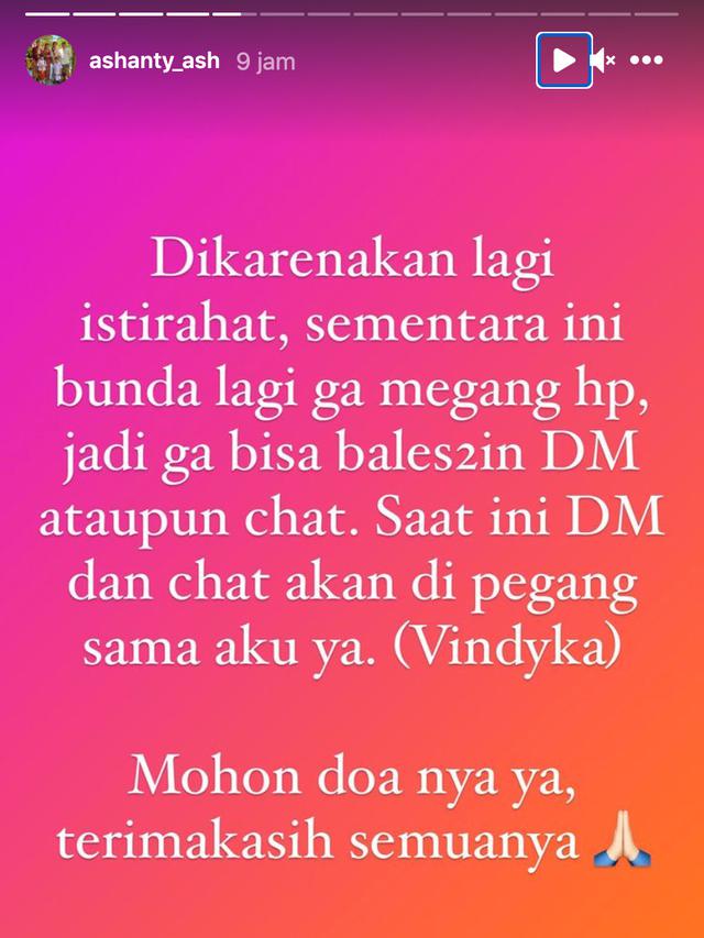 Unggahan asisten Ashanty, Vindyka. (Foto: Instagram @ashanty_ash)