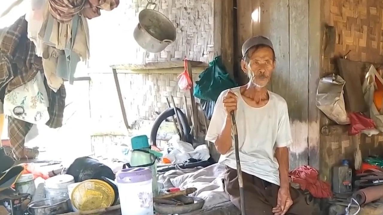 Pilu Lansia di Lebak Tinggal Seorang Diri di Gubuk Tak Layak, Tidak Pernah Dapat Bantuan Pemerintah