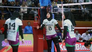 Juara bertahan voli putri, Jakarta Pertamina Enduro gagal memetik kemenangan dalam laga perdana final four Proliga 2026 seri pertama di Jawapos Arena Surabaya, Kamis (2/4/2026) malam. (Dok. PBVSI)