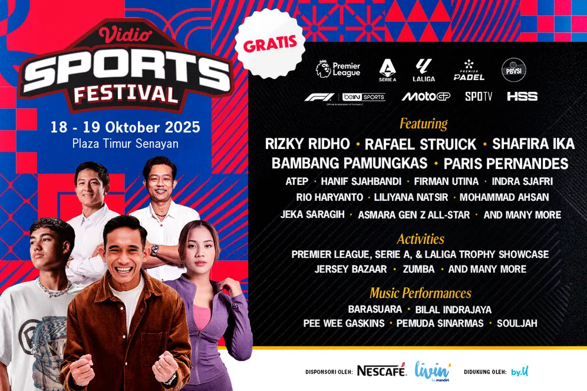 Segera hadir di Vidio Sports Festival dan nikmati keseruan Festival Olahraga terbesar di Indonesia. (dok. vidio.com)