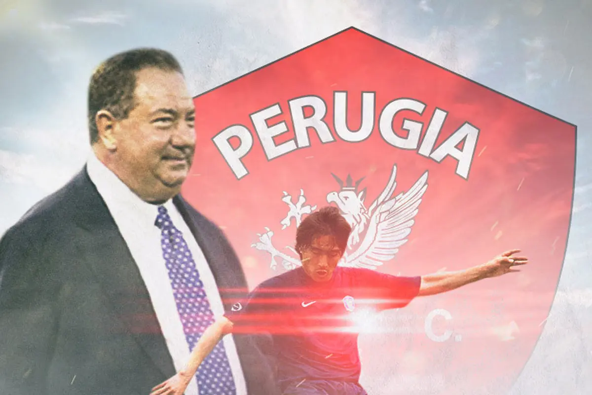 Perugia - Ahn Jung-hwan dan Luciano Gaucci