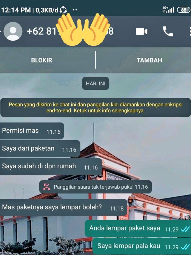 7 Chat Kocak Kurir dengan Pelanggan, Ada yang Cari Jodoh